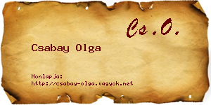 Csabay Olga névjegykártya